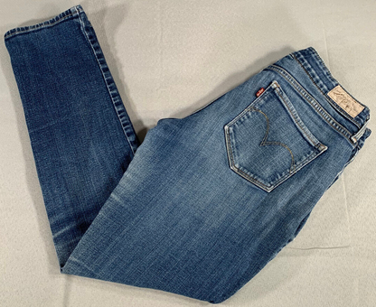 Levi’s Bold Curve Skinny Jeans Women 10 30x27 Curvy Fit Light Wash Distressed
