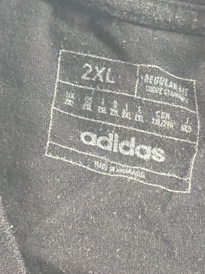 Adidas Mens 2XL Black Camo Badge of Sport Graphic Tee Short Sleeve Crew Neck