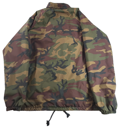 Vans Torrey Coach Jacket Mens Small Woodland Camo Windbreaker Snap Off The Wall