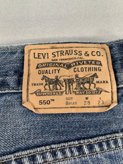 Levi's 550 Jeans Boys 28x23 Medium Wash Relaxed Fit Husky Denim Tapered Leg