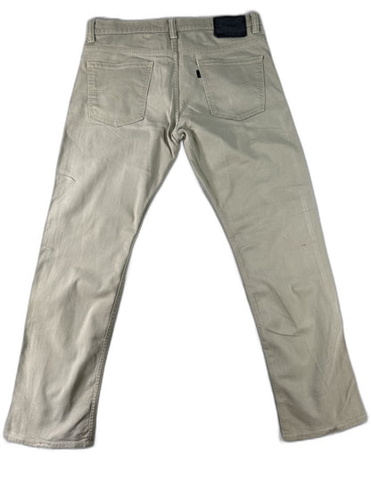 Levi's Straight Leg Pants 34 x 32 34x32 Beige Cotton Elastane Chino Stretch Five