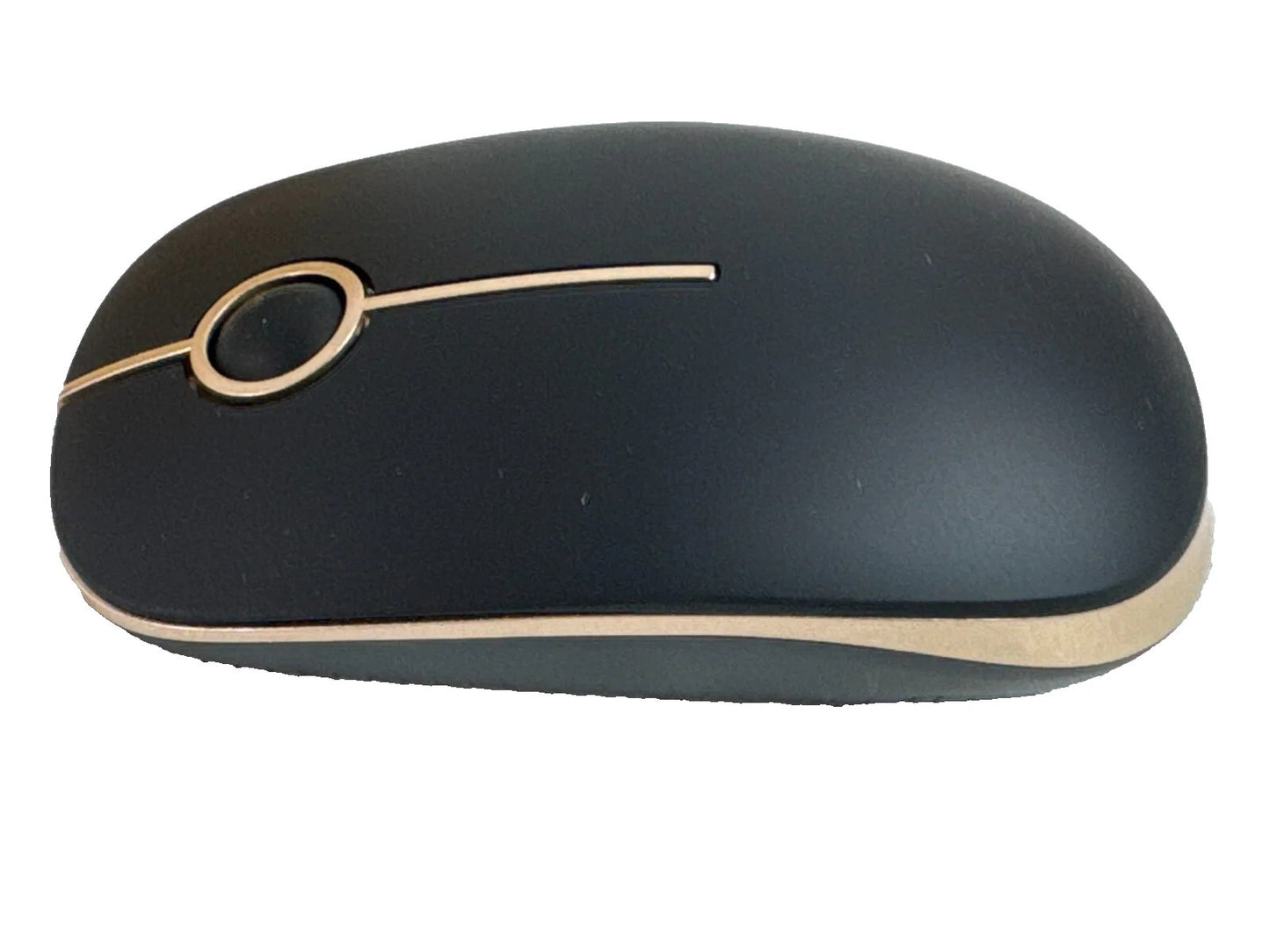 Jelly Comb Slim Wireless Mouse 2.4GHz USB Receiver Black & Silver Silent Click