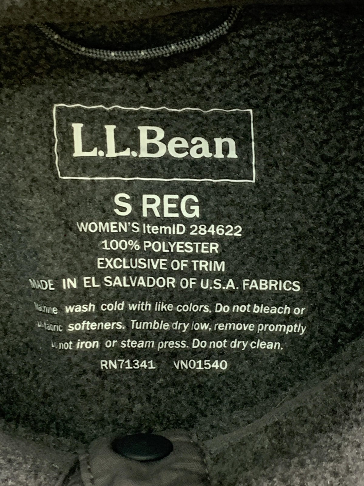 LL Bean Pullover Womens Small Gray Polartec Fleece Half Snap Recycled Outdoor