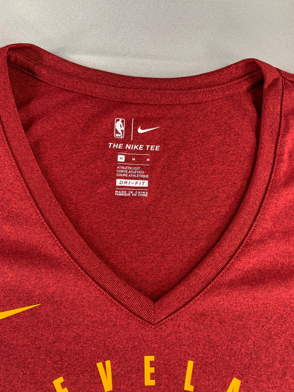 Nike Dri-Fit Cleveland Cavaliers Basketball Red Tee Shirt Women’s M V-Neck NWT