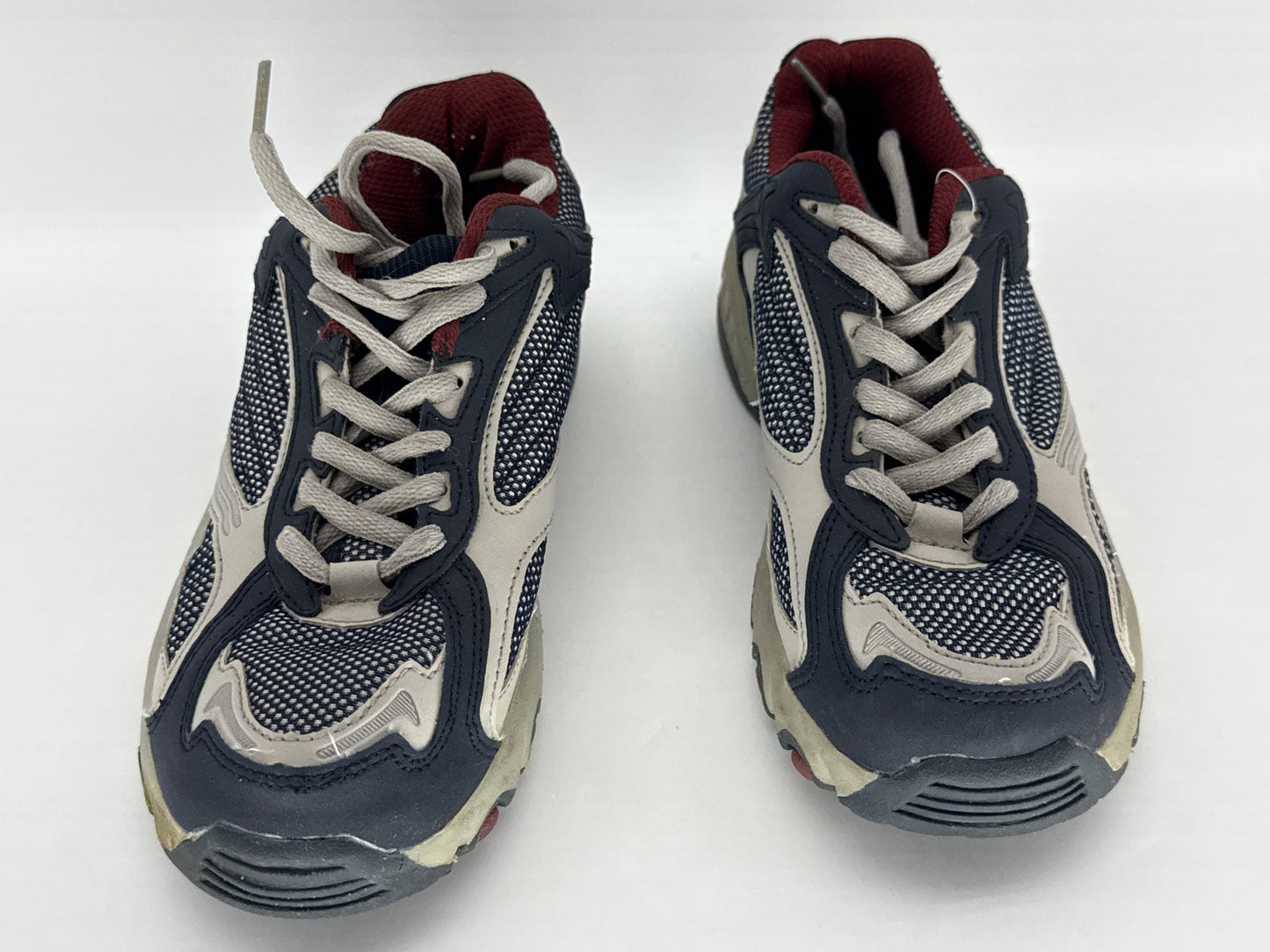 PRIMARK essentials Athletic Sneakers Womens 4 Navy Blue Red Mesh Synthetic Lace