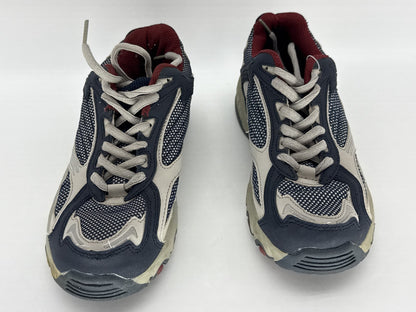 PRIMARK essentials Athletic Sneakers Womens 4 Navy Blue Red Mesh Synthetic Lace