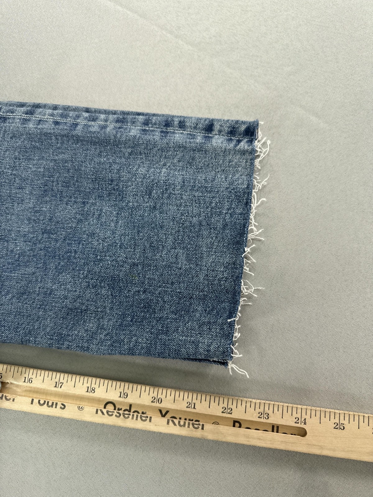 Express Womens Jeans Size 0 Short Blue High Rise Relaxed Straight Distressed 13