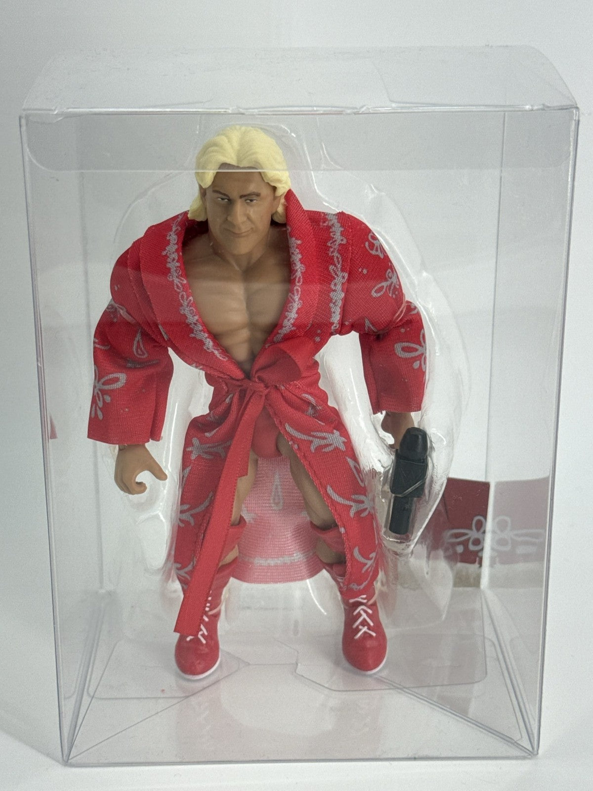 WWE Ric Flair Mattel Action Figure Red Robe Microphone Accessory Loose Display 6