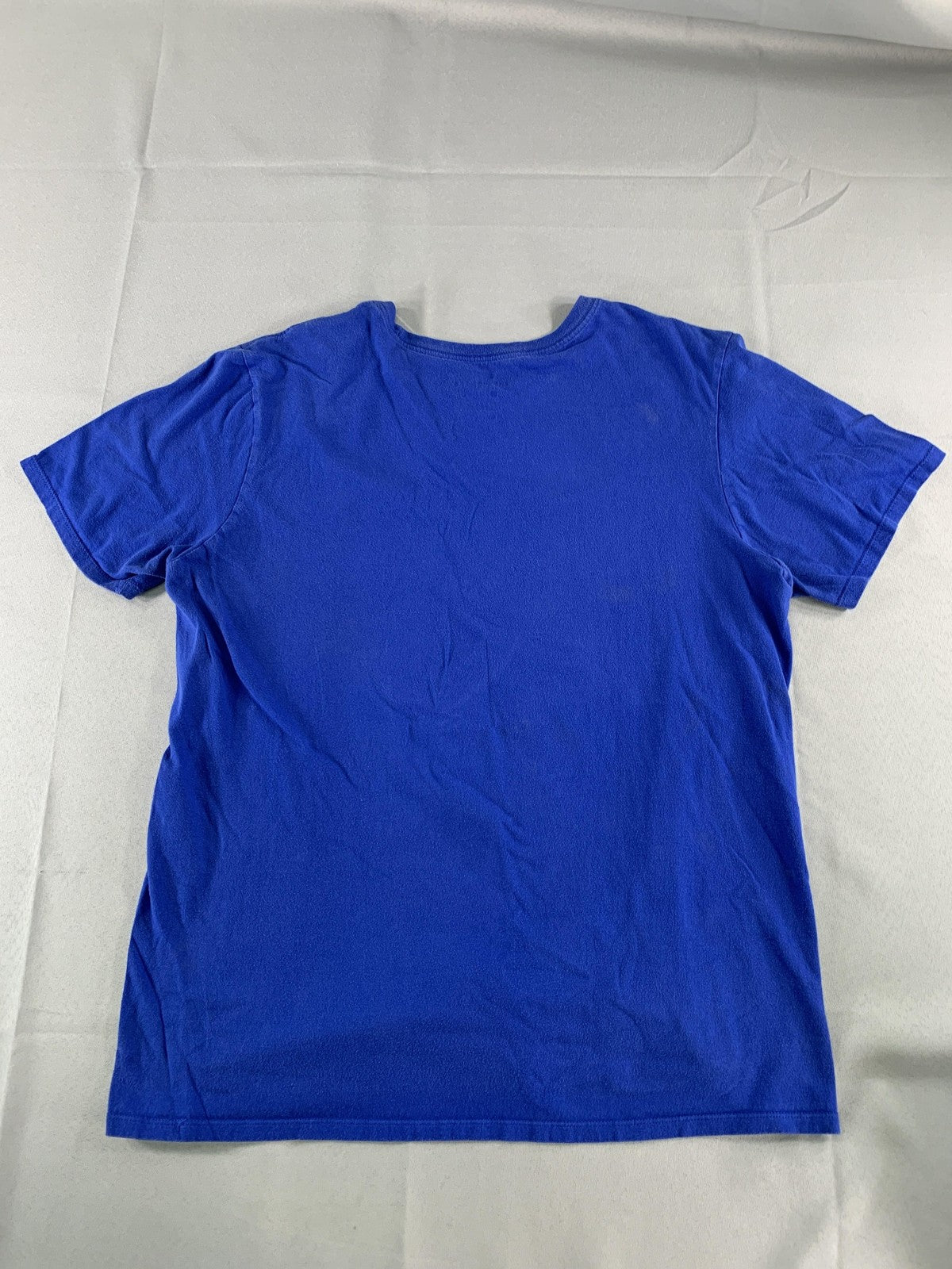 Nike Shirt Mens Large Blue Just Do It Swoosh Logo Athletic Graphic Tee Cotton
