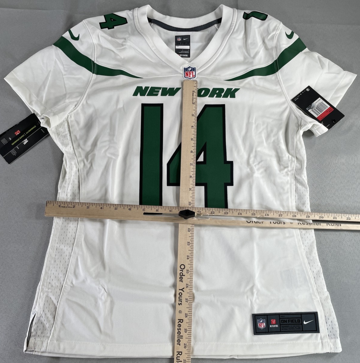 New York Jets Jersey Womens Large White Green NFL Football Shirt Darnold Nike