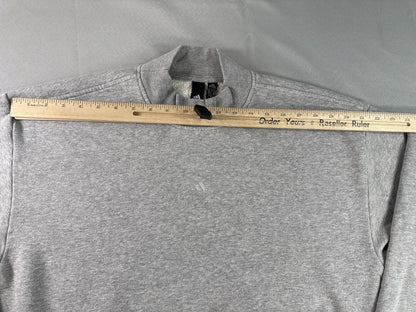 adidas Sweatshirt S Grey Cotton Blend Crewneck Long Sleeve Regular Fit Graphic