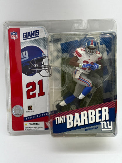 McFarlane NFL Series 11 Tiki Barber NY Giants #21 RB White Jersey 2nd Ed Figure