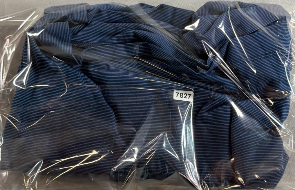 Nike Golf Dri-FIT Polo Shirt Mens L Navy Blue Stripe Short Sleeve Performance