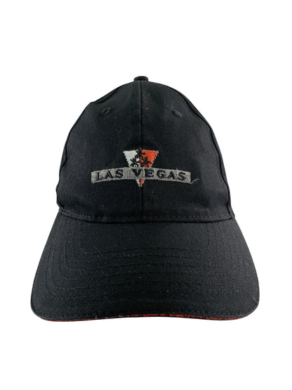 Las Vegas Hat Cap Strap Back Mens One Size Black Embroidered Souvenir NV Apparel