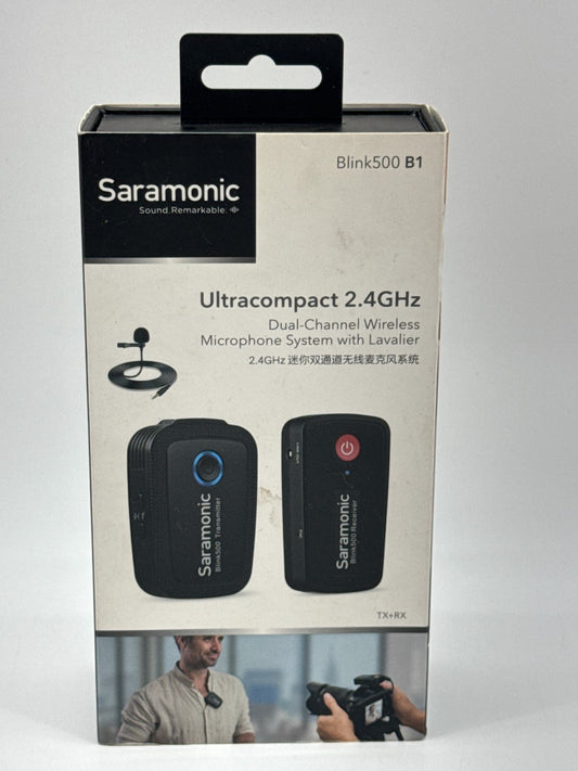 Saramonic Blink500 B1 Wireless Lavalier Mic System 2.4GHz TX RX Camera Audio 944