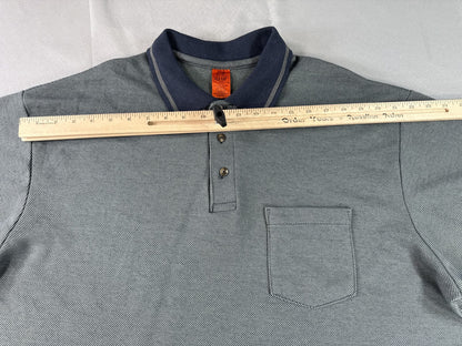 Red Kap Performance Knit Twill Polo Shirt Mens XL 38 Gray Polyester Cotton Solid