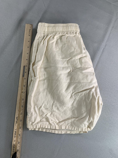 Zanerobe Shorts Mens 30 White Chino Elastic Waist Drawstring Casual Summer on
