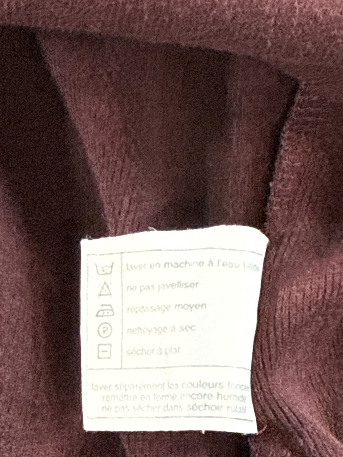 Laura Ashley TS 177 BD Mock Neck Long Sleeve Pullover Top Large Maroon 100% Wool