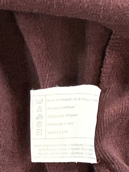 Laura Ashley TS 177 BD Mock Neck Long Sleeve Pullover Top Large Maroon 100% Wool