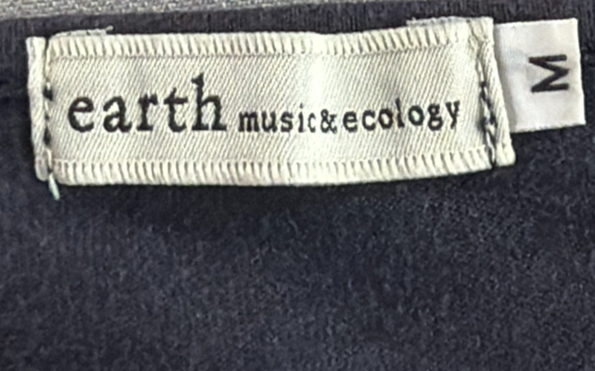 Earth Music Ecology Womens M Navy Blue Ruffle Strap Cami Tank Top Adjustable