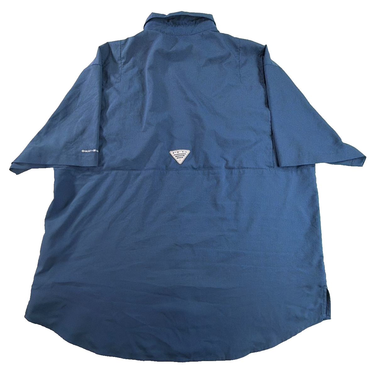 Columbia PFG Tamiami II Mens 2XL Navy Blue Vented Fishing Shirt Omni Shade SS