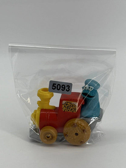 1981 Playskool Cookie Monster Train Sesame Street Diecast Vintage Blue Toy NWT