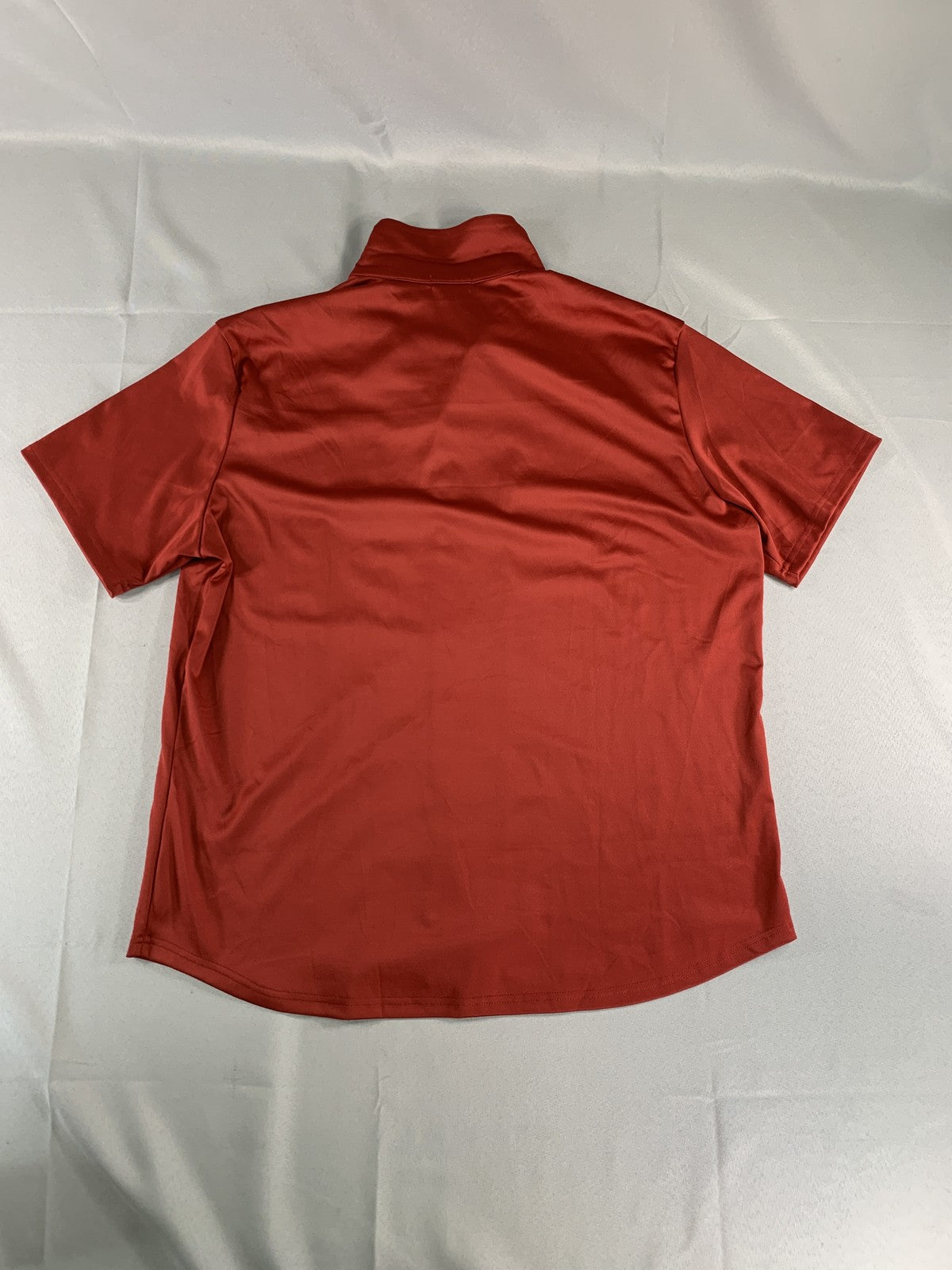 Coofandy Shirt Mens XL Red Short Sleeve Button Up Camp Collar Casual Lightweight