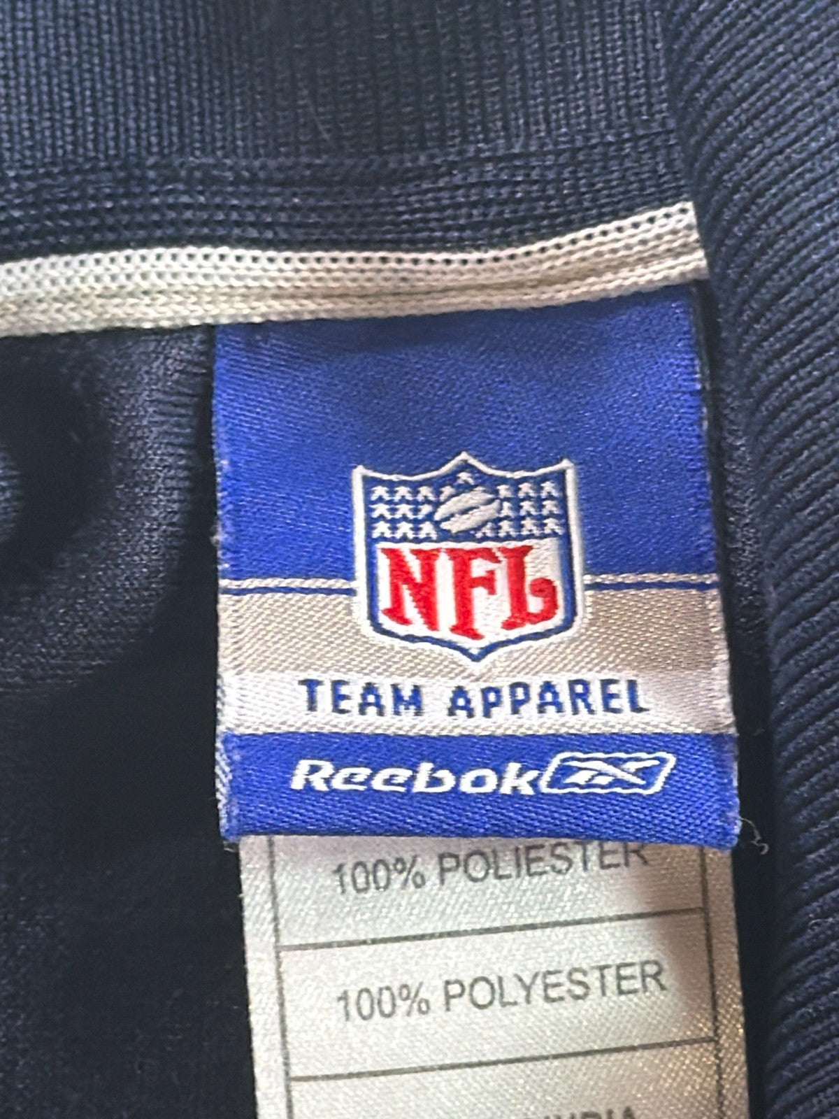 Dallas Cowboys Reebok NFL Polo Shirt Men Large Navy Blue White Star Embroidered