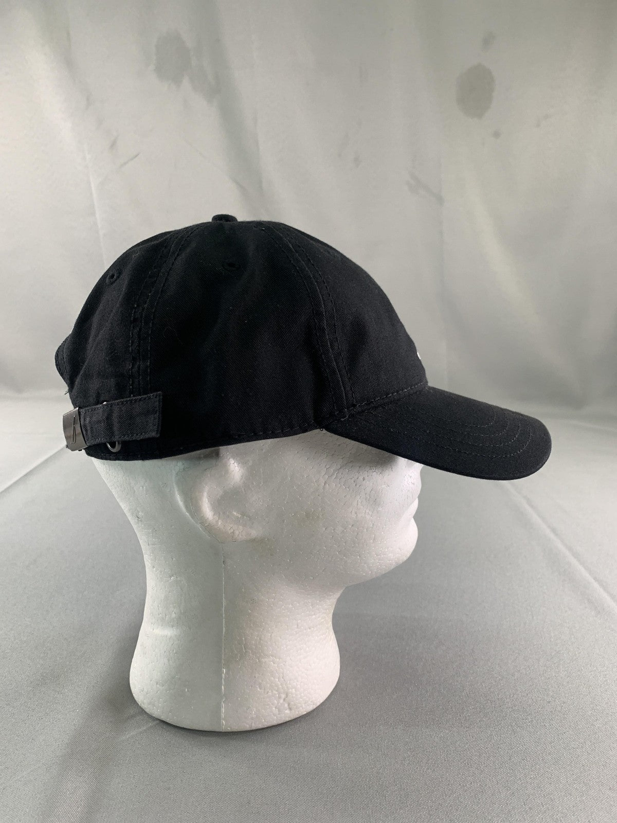 Nautica Hat Cap Strap Back Mens One Size Black Embroidered Sail Nautical Cotton