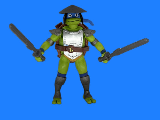 Playmates Leonardo Samurai Action Figure Inch Green Plastic TMNT Sewer Toy