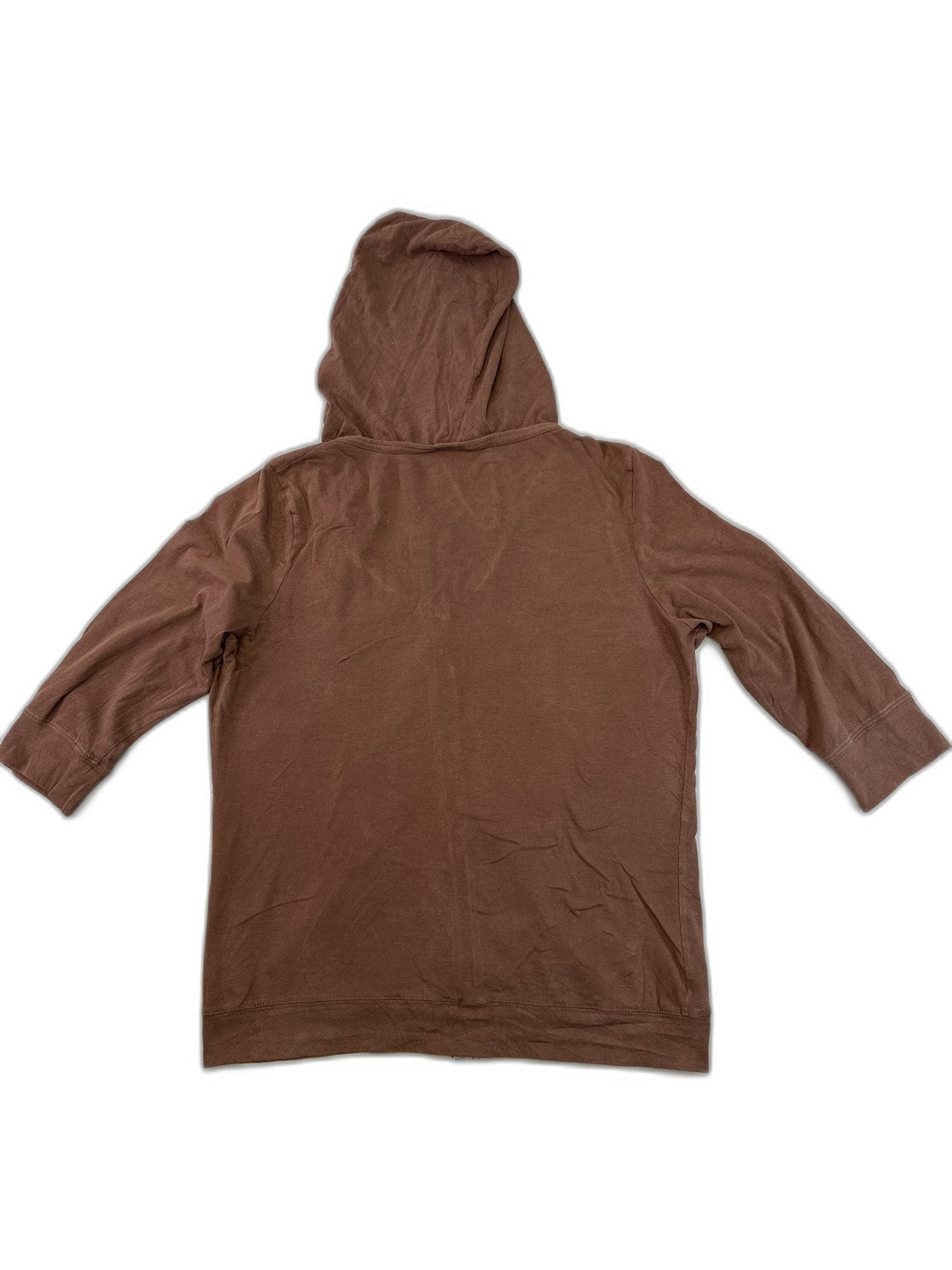 PROSPIRIT YOGA Hoodie XXLarge Brown Cotton Relaxed Fit Lightweight Zipper Front