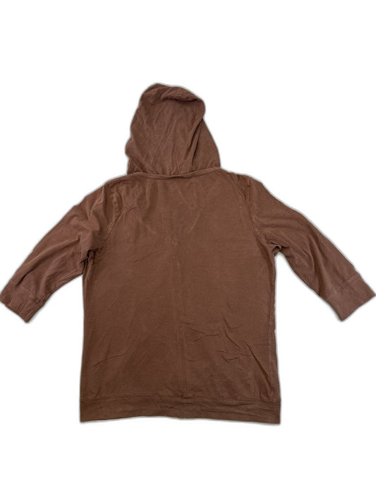 PROSPIRIT YOGA Hoodie XXLarge Brown Cotton Relaxed Fit Lightweight Zipper Front