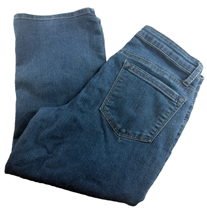 Riders By Lee Capri Jeans Womens 10M Mid Rise Stretch Denim Cropped Blue Pants