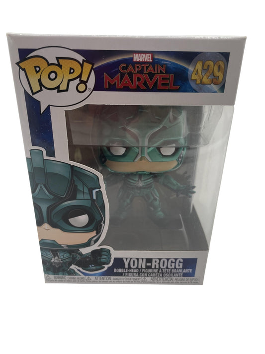 Funko Pop Marvel Captain Marvel Yon-Rogg #429 Vinyl Bobblehead Green Standard