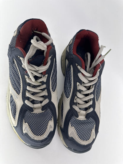 PRIMARK essentials Athletic Sneakers Womens 4 Navy Blue Red Mesh Synthetic Lace