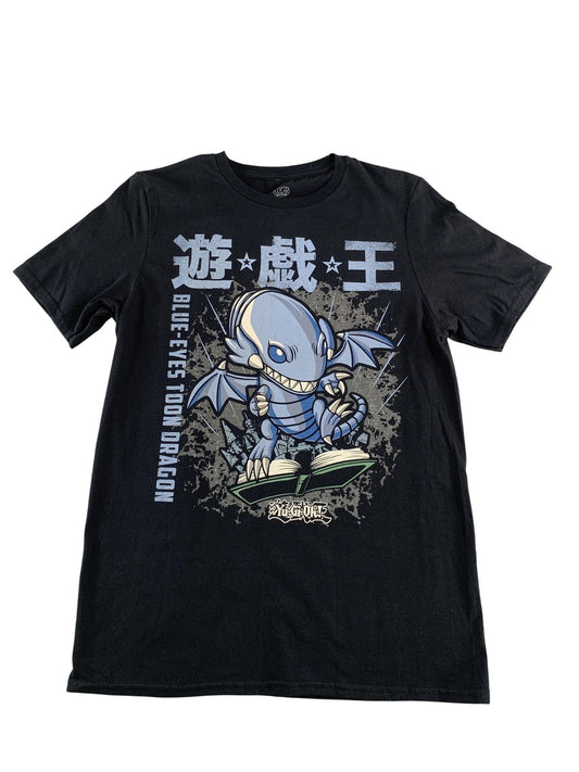 Yu-Gi-Oh Shirt Mens Small Black Blue-Eyes Toon Dragon Pop Tees Funko Anime TCG
