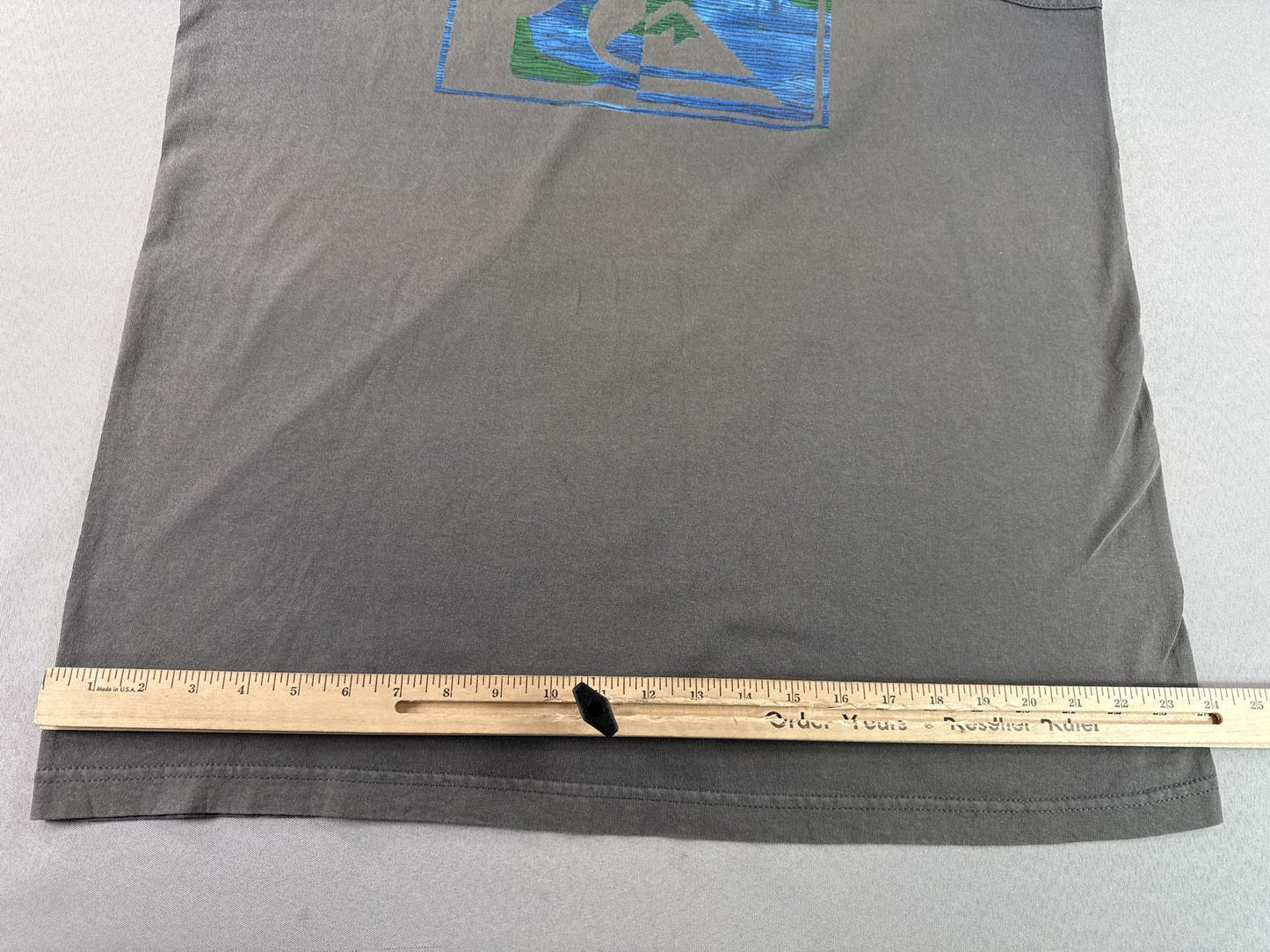 Quiksilver Surf Graphic Tank Top Mens XL Gray 100% Cotton Scoop Neck Sleeveless