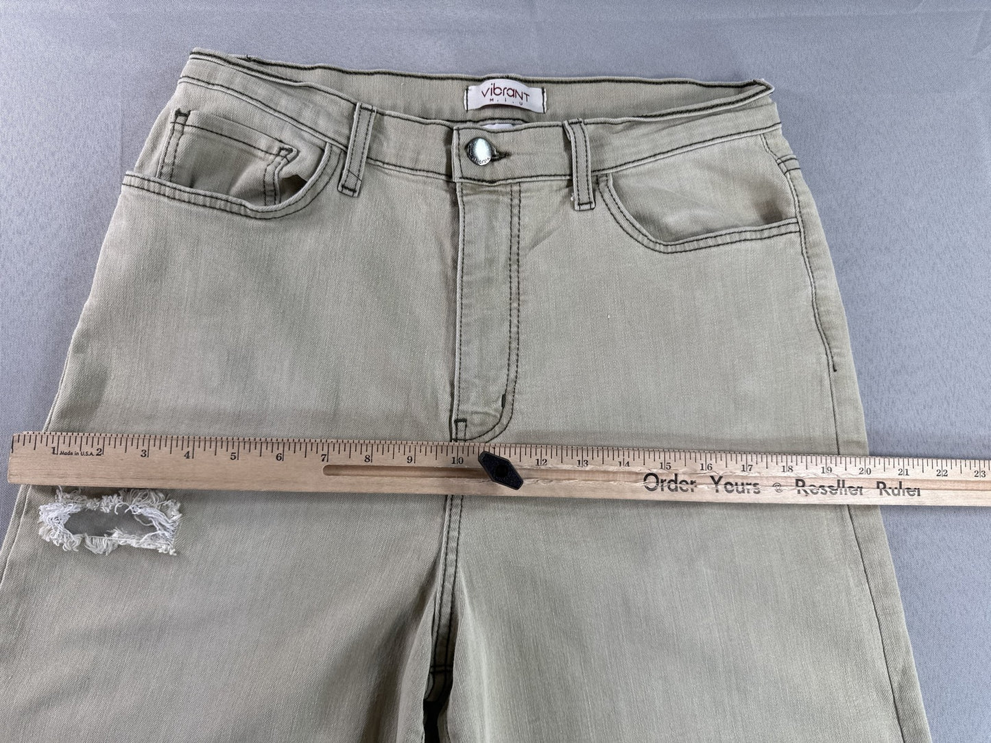 Vibrant P2105 High Rise Wide Leg Jeans 13 (W30) Womens W30 Light Denim Cotton