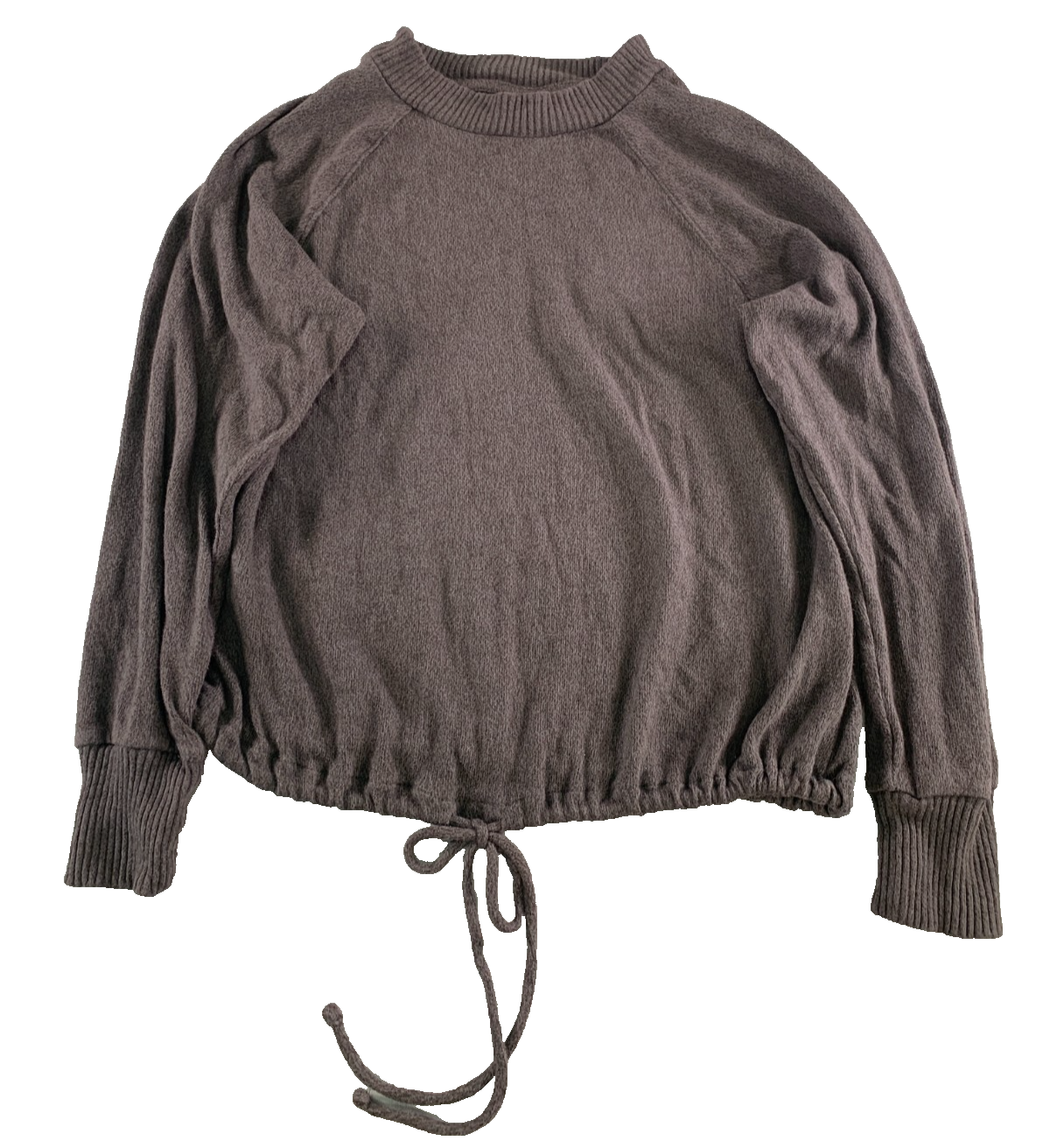 A New Day Women's XS Sweatshirt Crew Neck Drawstring Hem Long Sleeve Purple