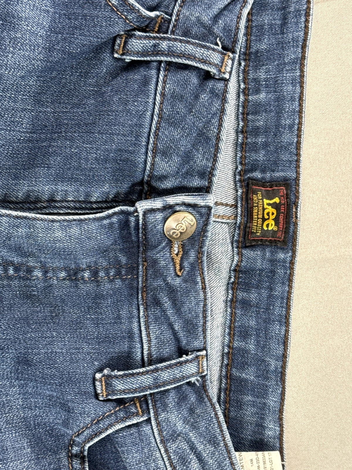 Lee Womens Bootcut Jeans Medium Wash Blue Denim Mid Rise Stretch Pocket W32 L31
