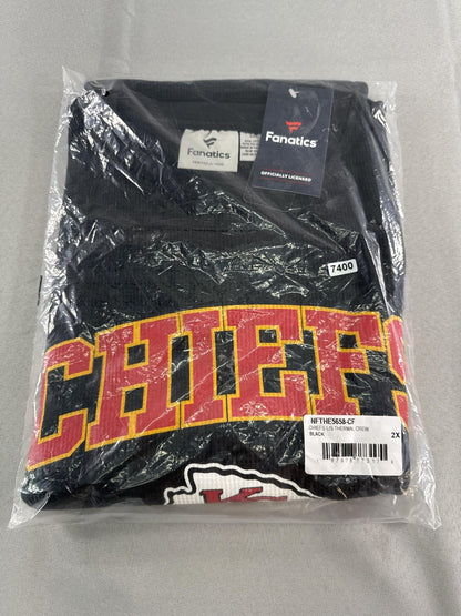 Kansas City Chiefs Shirt Mens 2XL Black NFL Football Long Sleeve Thermal Crew