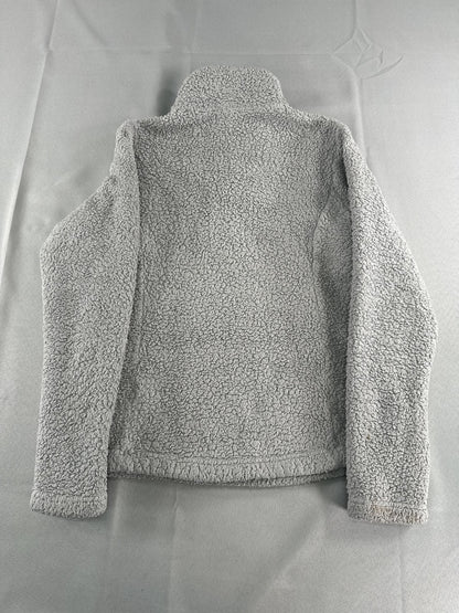Patagonia Sweater Womens Small Gray Fleece Quarter Zip Pullover Sherpa Jacket
