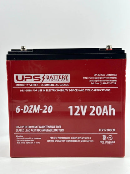 UPS Battery 6-DZM-20 12V 20Ah SLA Mobility Scooter E Bike Rechargeable Cell