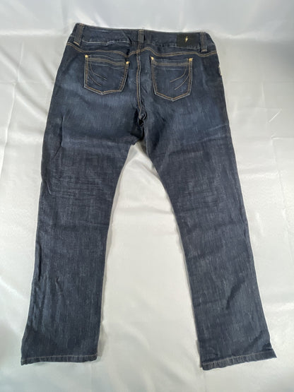 Freestyle Revolution Jeans Womens 20 Dark Wash Stretch Denim Bowie Sand Straight