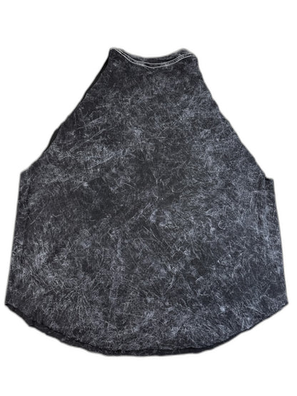 KISS Gene Simmons Music Tank Top L Black 100% Cotton Sleeveless Distressed