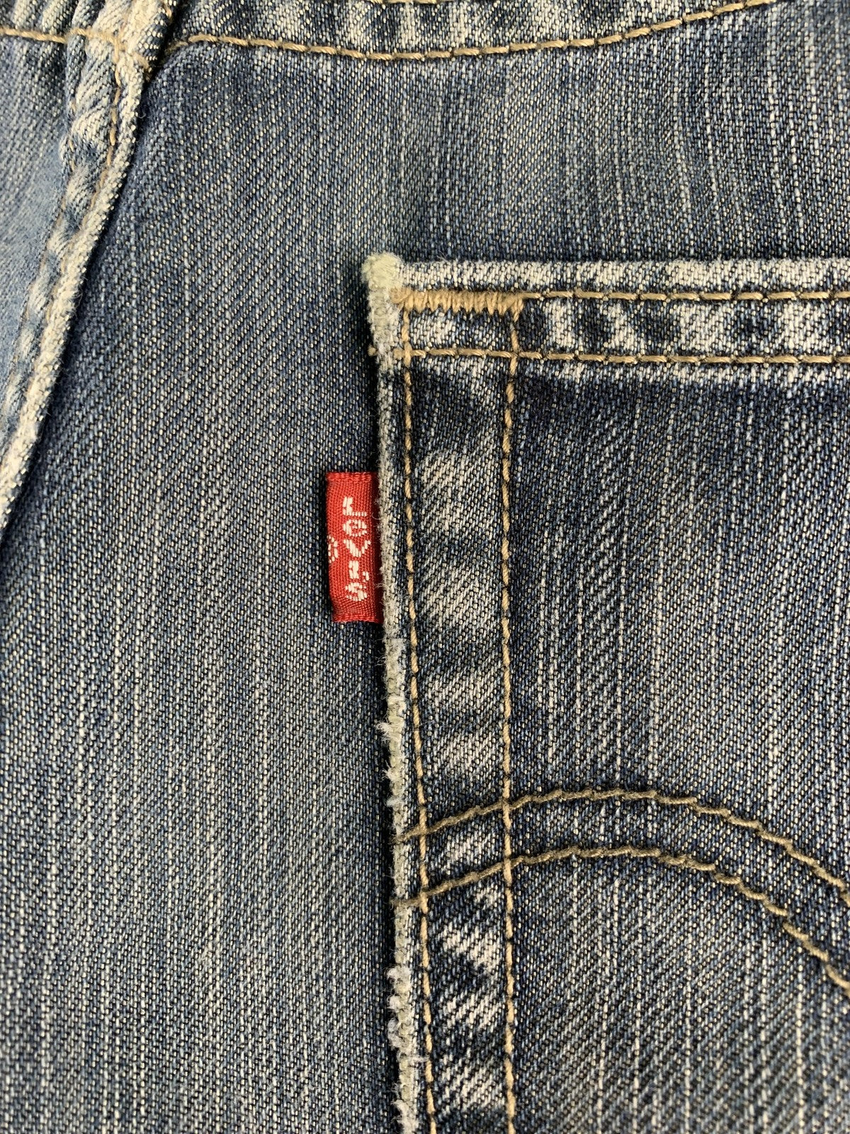 Levis 514 Jeans Mens 26x29.5 Blue Slim Straight Red Tab Denim Mid Rise Classic
