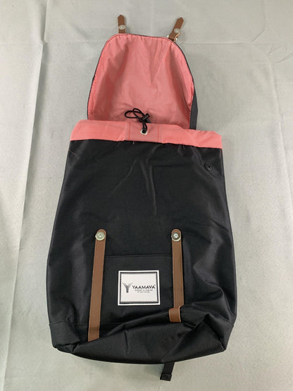 Yaamava' Black Laptop Backpack Bag Men Travel Daypack Soft Case School Work
