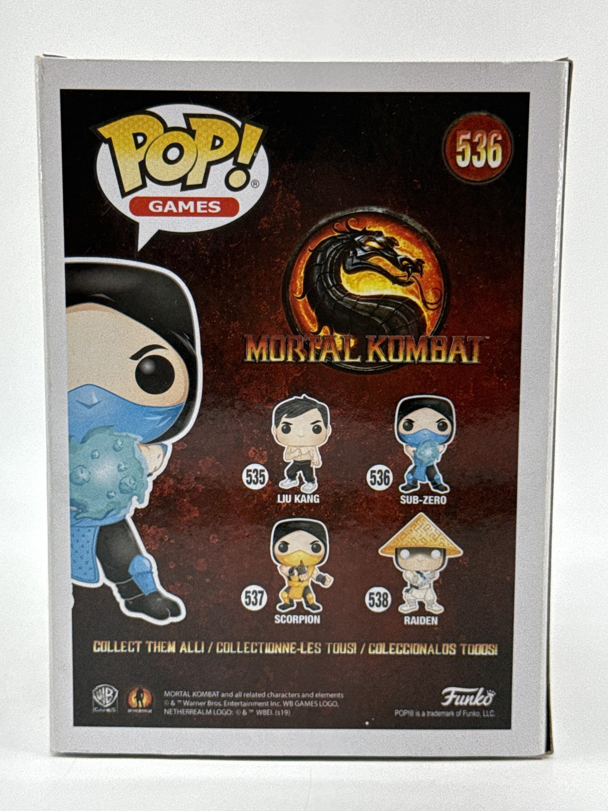 Funko Sub Zero Pop! Games Mortal Kombat Vinyl Figure Multicolor Graphic