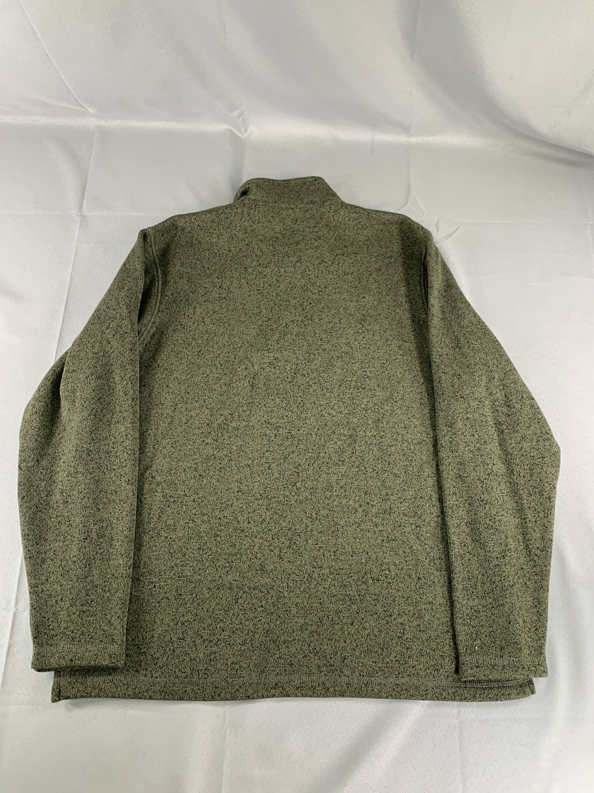 Wrangler Authentics Pullover Sweater Mens Large Green Quarter Zip Fleece Warm