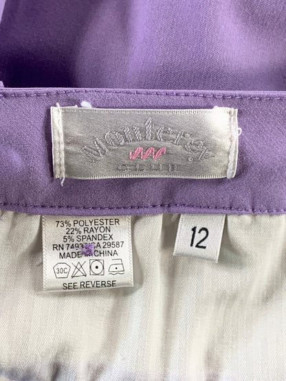 Monterey Club Violet Golf Shorts Women 12 Stretch Bermuda Flat Front Lightweight